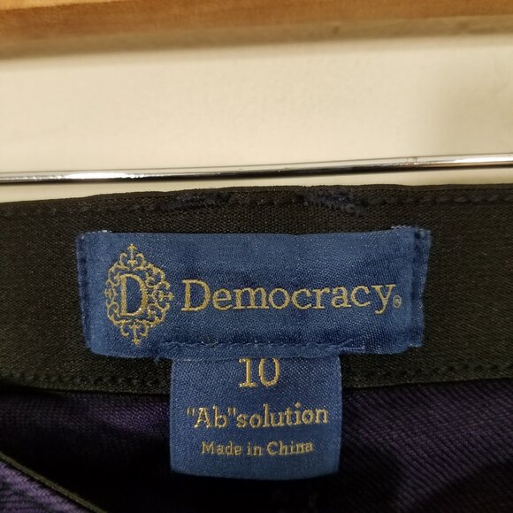 Democracy Purple "Ab" solution Crop Raw Hem Jeans Suze 10 - Picture 4 of 5